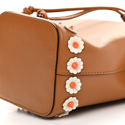 Fendi Vitello Liberty F is Fendi Floral Embellished Mini Mon Tresor Bucket Bag Caramello 9 of 9