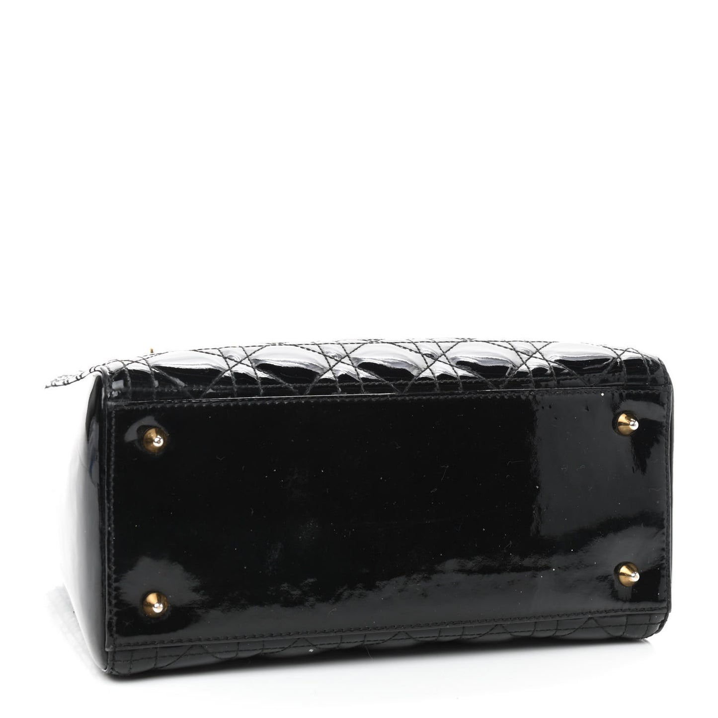 Patent Cannage Medium Lady Dior Black