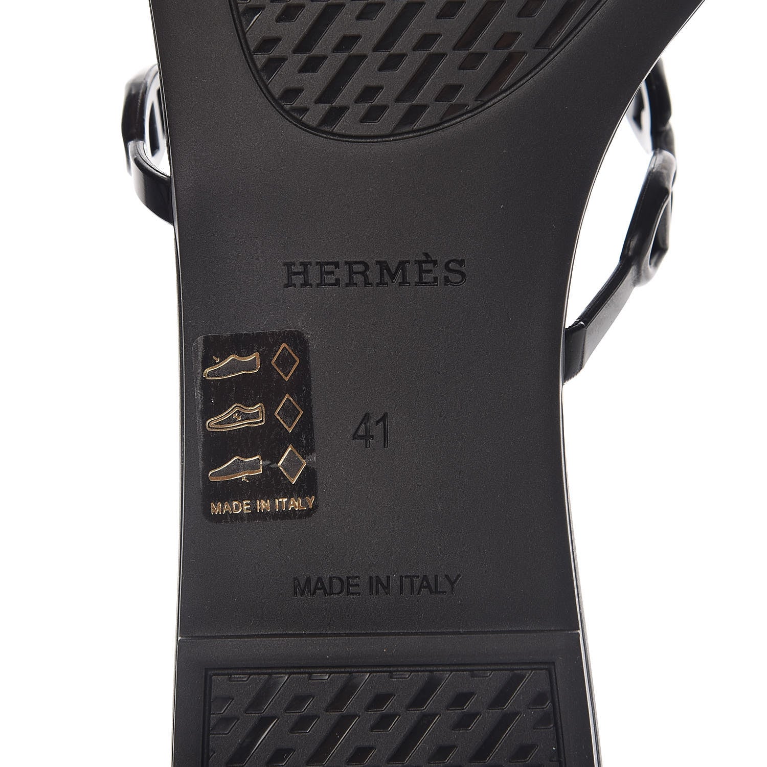 Hermes Rubber Chaine d'Ancre Rivage Sandals 41 Black 6 of 8