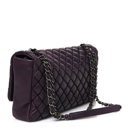 Chanel Iridescent Calfskin Small New Bubble Flap Plum 3 of 10