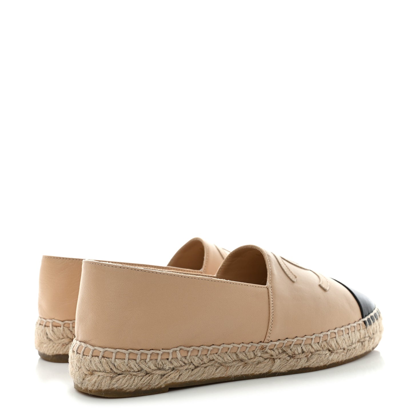 Lambskin CC Espadrilles 37 Beige Black