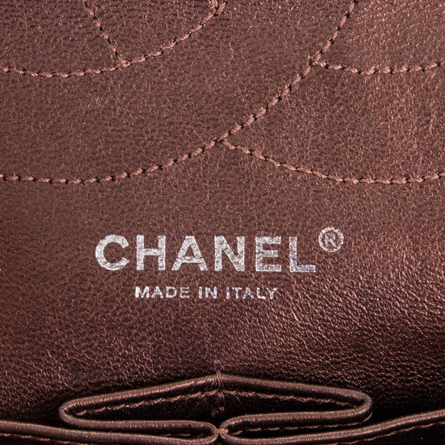 Metallic Aged Calfskin Quilted 2.55 Reissue 227 Flap Bronze