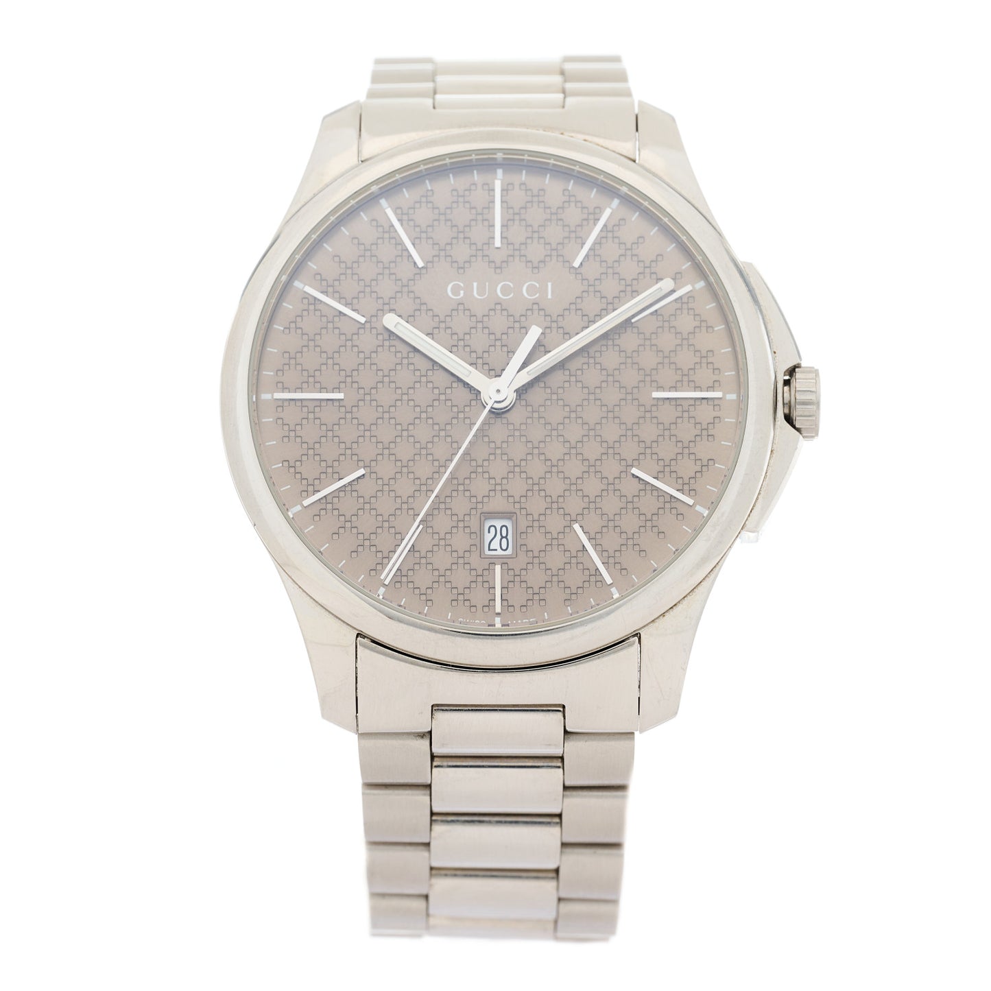 Stainless Steel 40mm G-Timeless Diamante Quartz Watch Brown