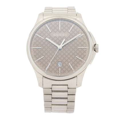 Gucci Stainless Steel 40mm G-Timeless Diamante Quartz Watch Brown 1 of 3