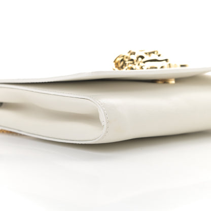 Versace Calfskin Palazzo Chain Evening Bag White 9 of 12