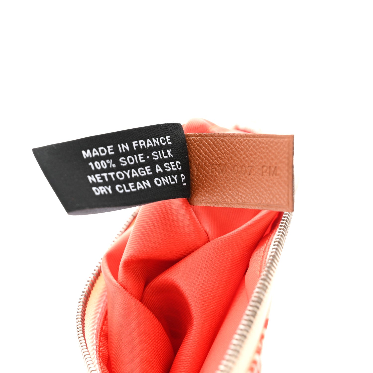 Hermes Technical Silk Ex-Libris Les Parisiennes Silky Pocket Cosmetic Case Geranium Nata Gold 7 of 7
