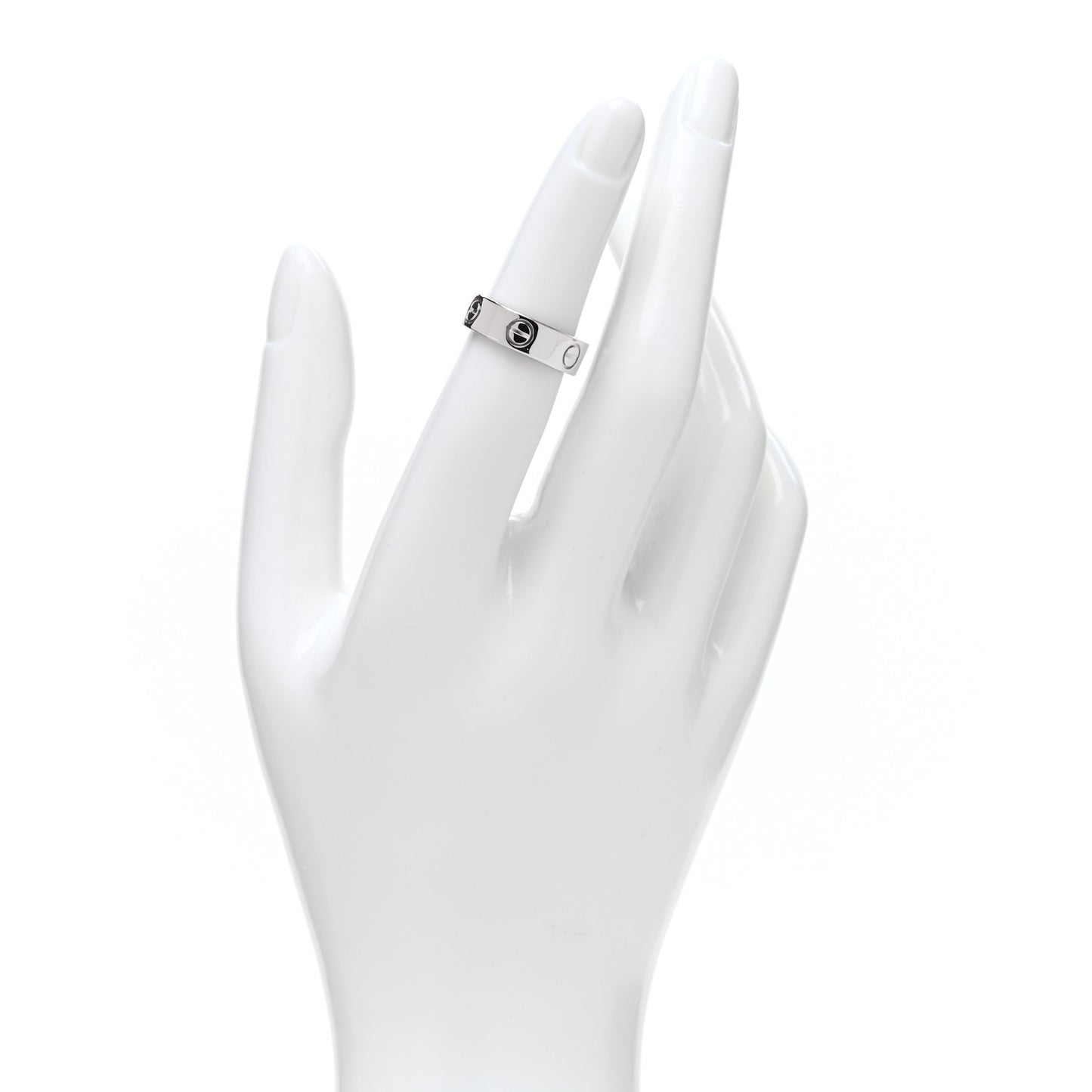 18K White Gold 5.5mm LOVE Ring 49 5