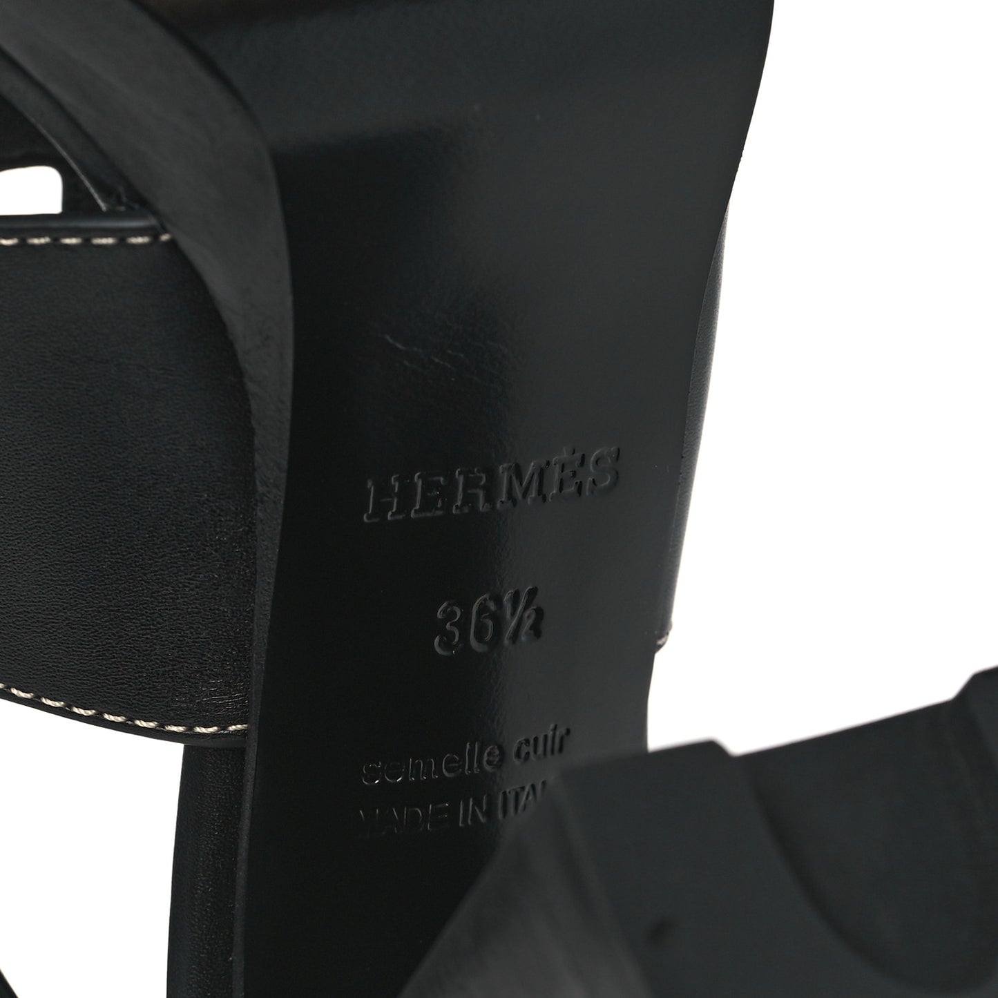Calfskin Eris 90 Sandals 37 Black