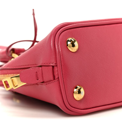 Prada Saffiano Lux Mini Promenade Tote Fuxia 9 of 10