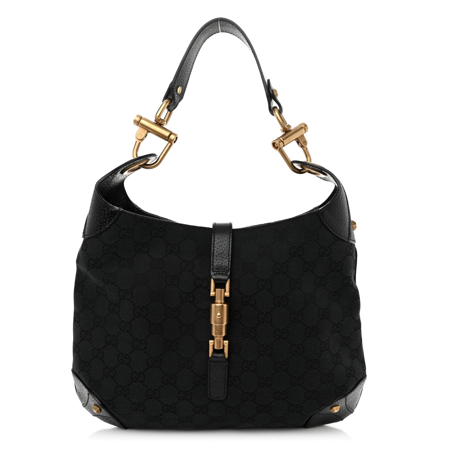 Monogram Piston Lock Jackie O Hobo Black