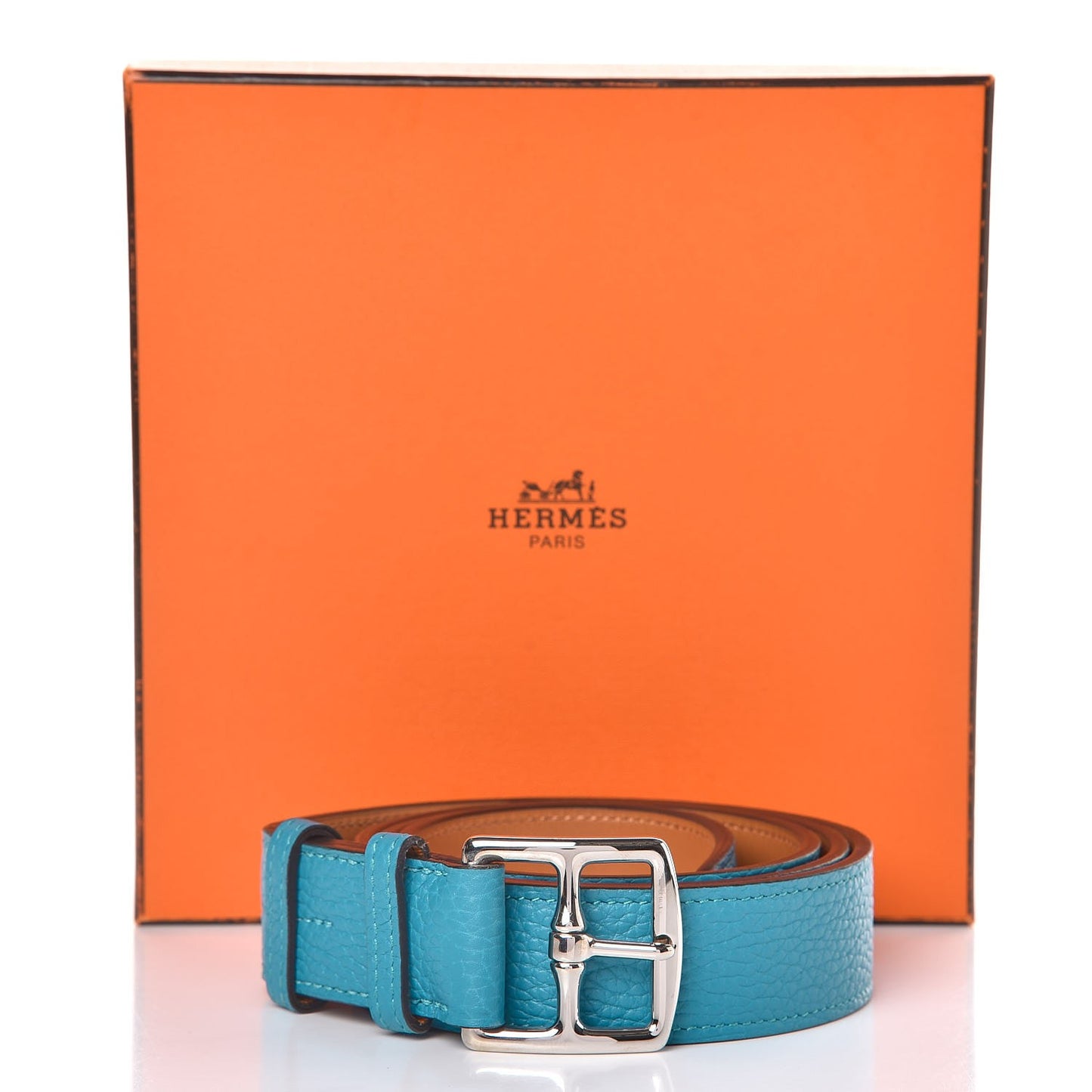 Taurillon Clemence Etriviere 32mm Belt 105 Turquoise