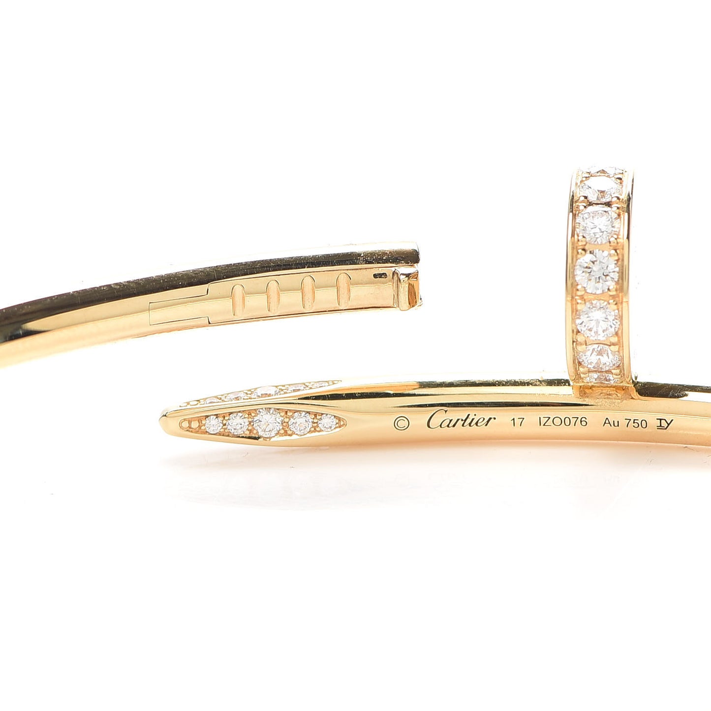 18K Yellow Gold Diamond Juste Un Clou Bracelet 17