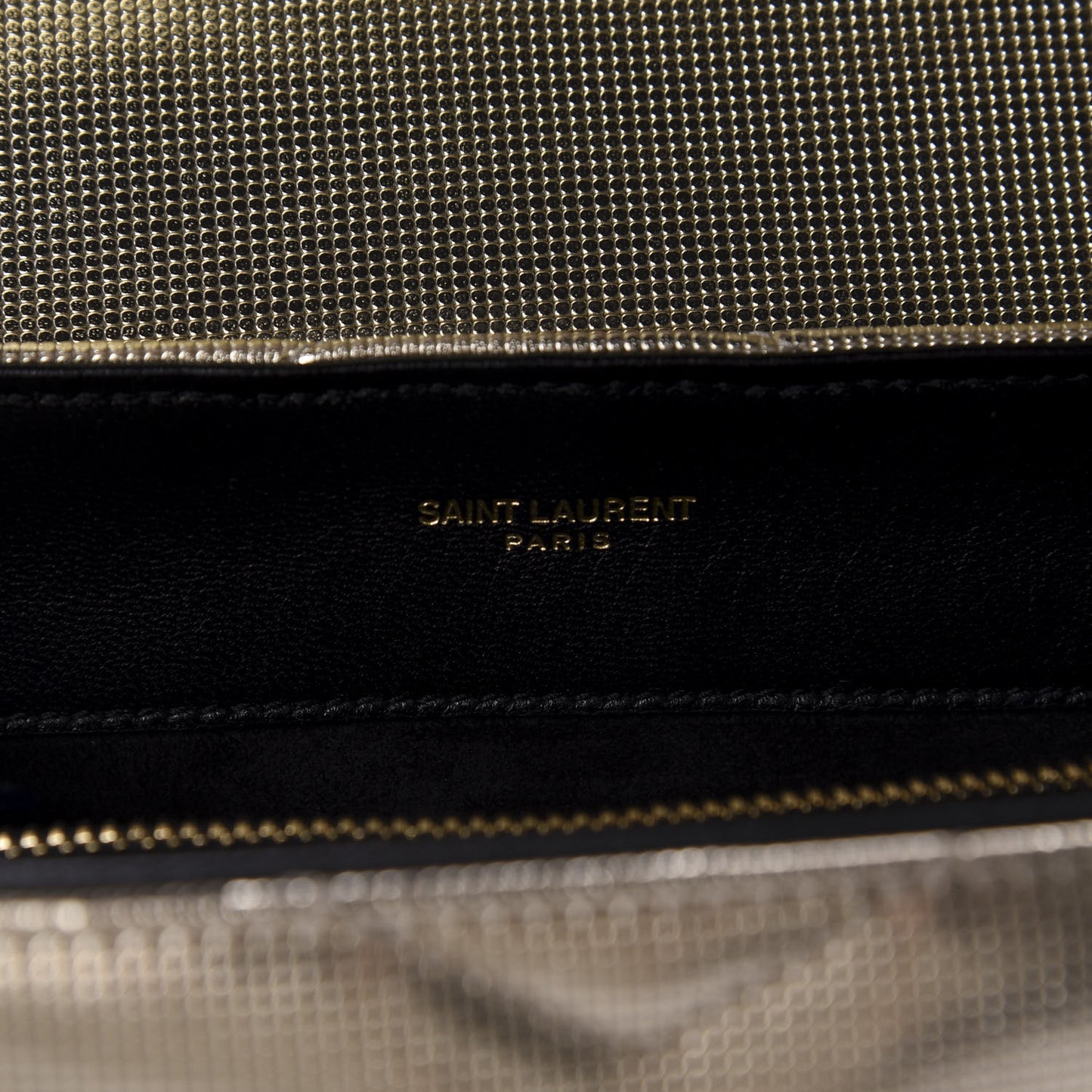 Metallic Calfskin Y Quilted Small Loulou Monogram Chain Satchel Platino