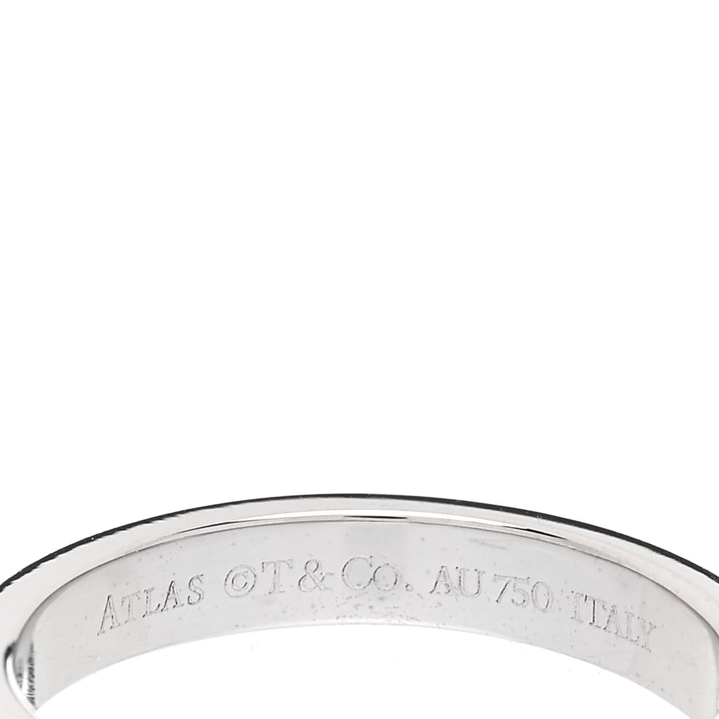 18K White Gold Diamond Atlas Solitaire Band Ring 49 5