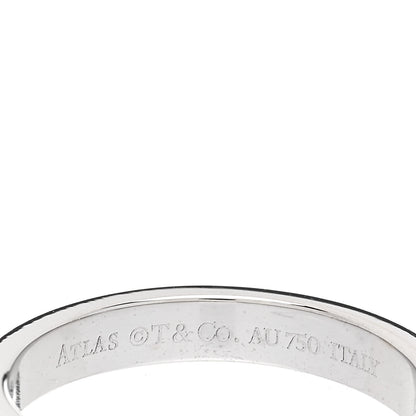 Tiffany 18K White Gold Diamond Atlas Solitaire Band Ring 49 5 4 of 4