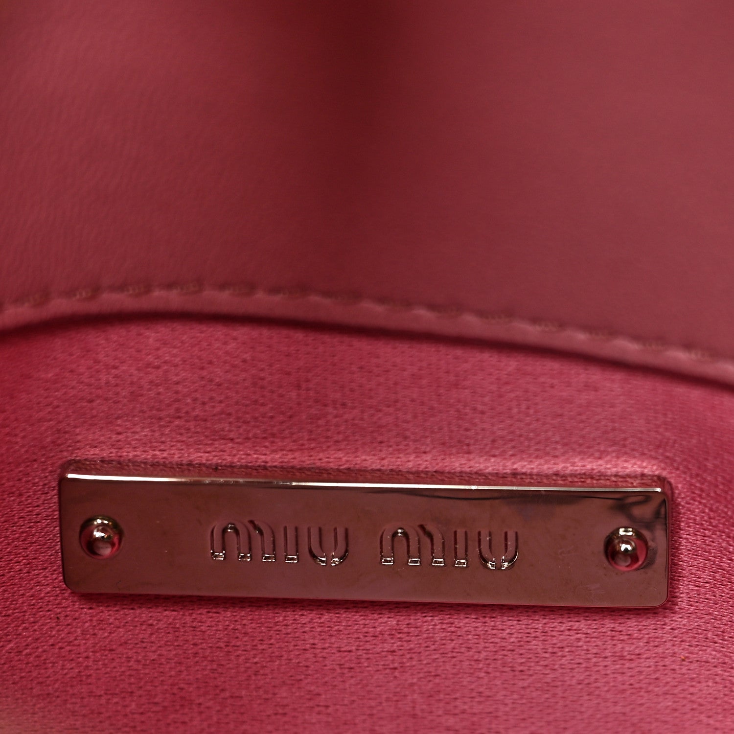 Miu Miu Nappa Matelasse Crystal Shoulder Bag Rosa 8 of 8