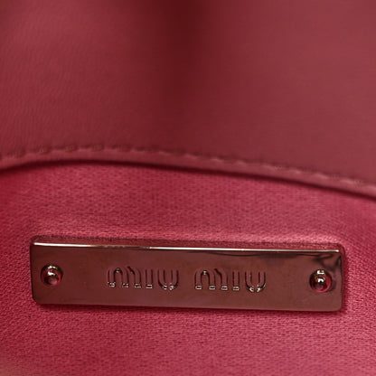 Miu Miu Nappa Matelasse Crystal Shoulder Bag Rosa 8 of 8