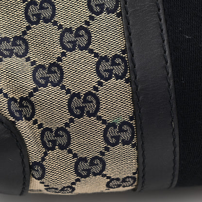 Gucci Monogram Vintage Web Medium Hobo Navy 13 of 21