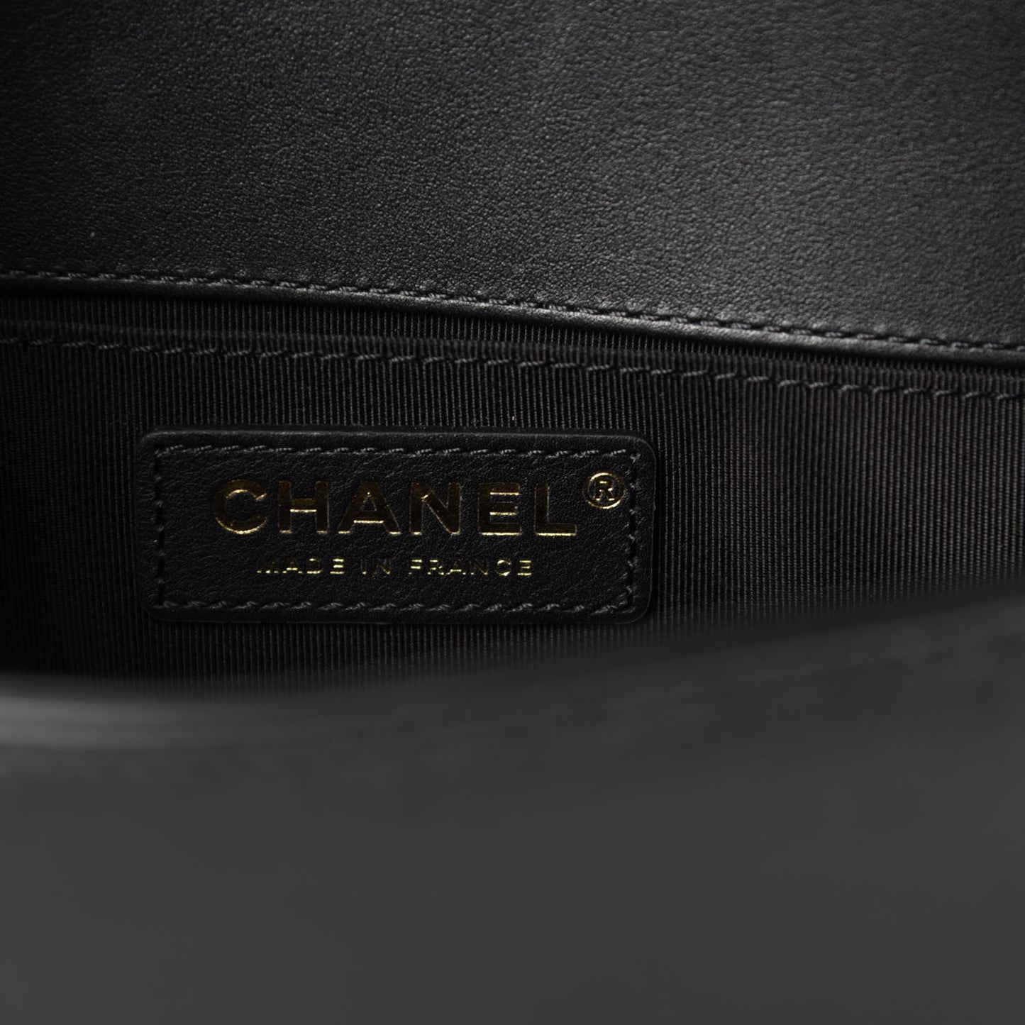 Calfskin Small Boy Logo Top Handle Flap Black