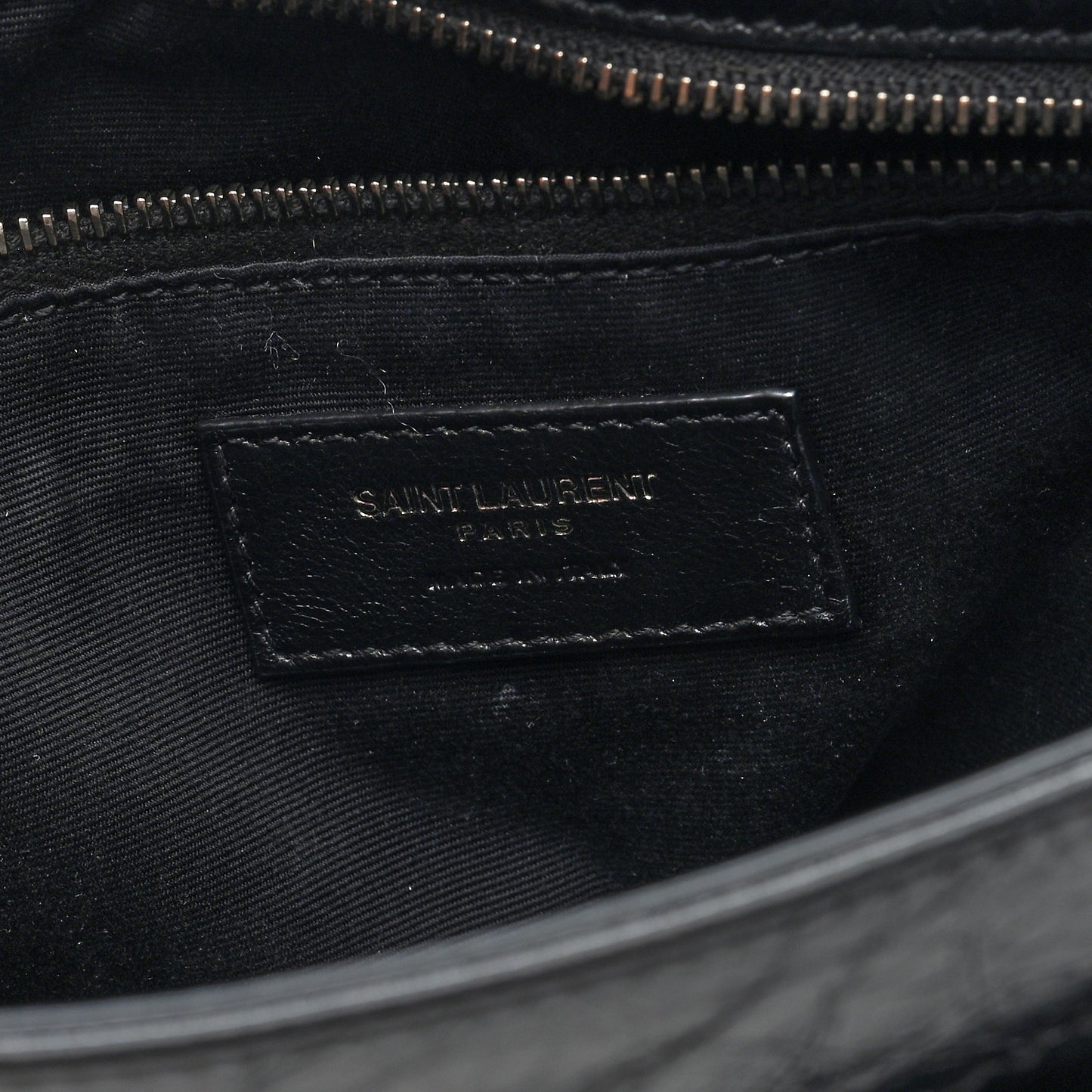 Crinkled Calfskin Matelasse Monogram Medium Niki Chain Satchel Black