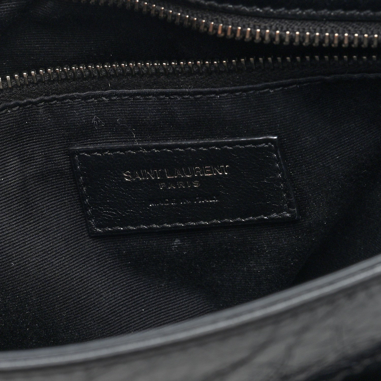 Saint Laurent Crinkled Calfskin Matelasse Monogram Medium Niki Chain Satchel Black 6 of 9