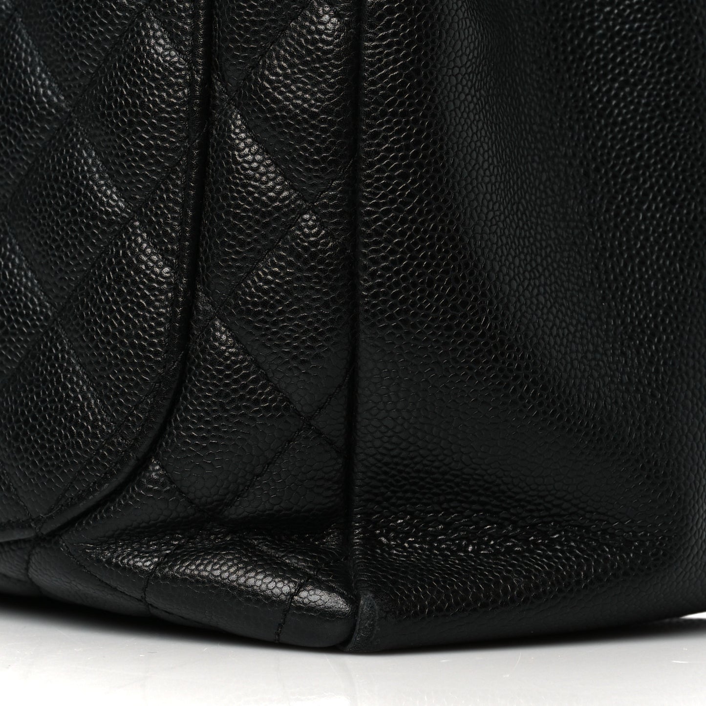 Caviar Quilted Grand Shopping Tote GST Black