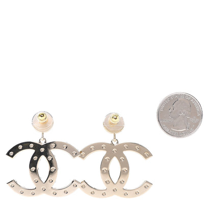 Chanel Pearl CC Drop Earrings Gold 2 of 5
