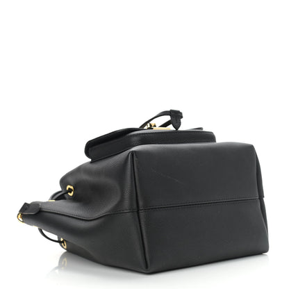 Louis Vuitton Calfskin Lockme Bucket MM Black 4 of 10