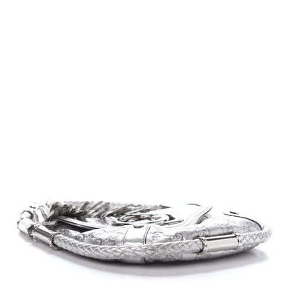 Gucci Guccissima Small Britt Tassel Shoulder Bag Silver 4 of 17