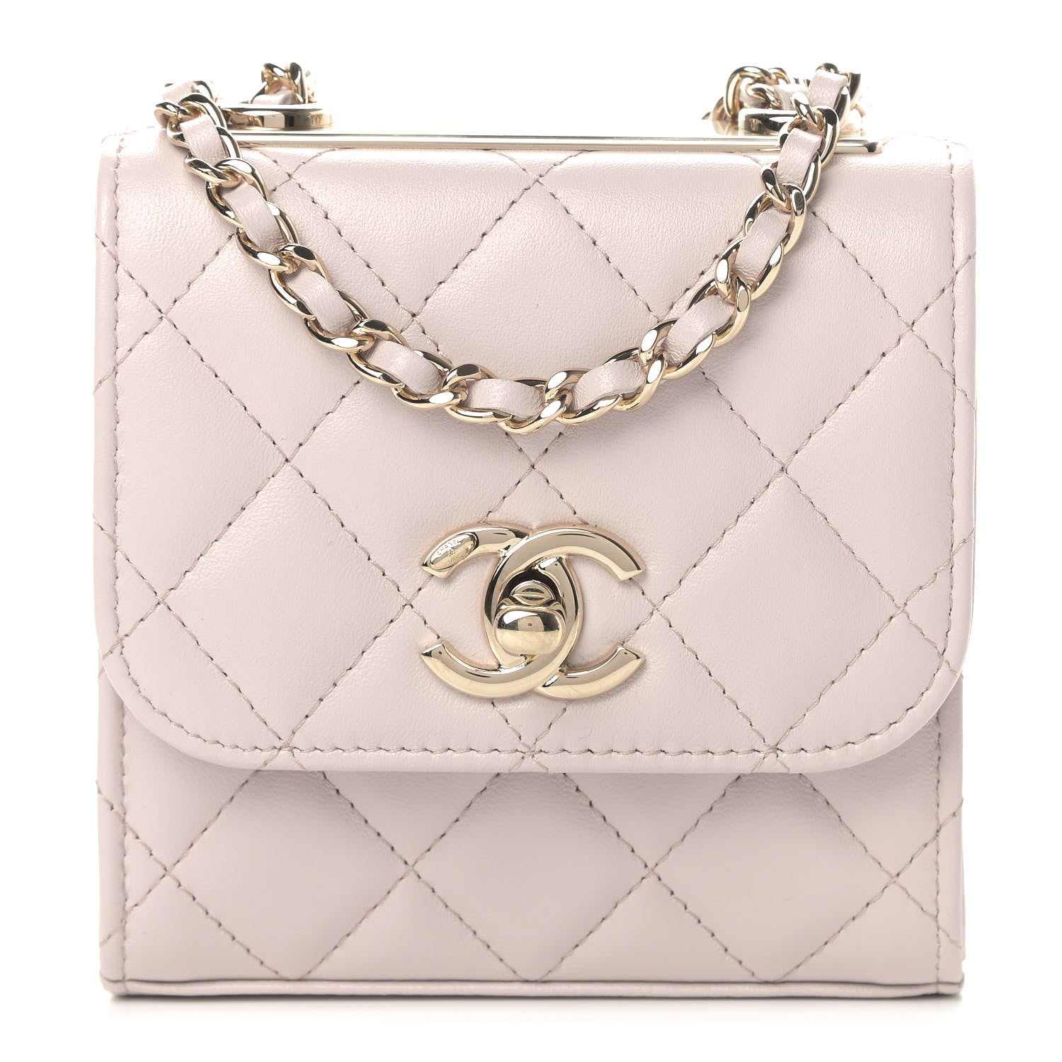 Chanel Lambskin Quilted Mini Trendy CC Clutch With Chain Light Purple 1 of 4