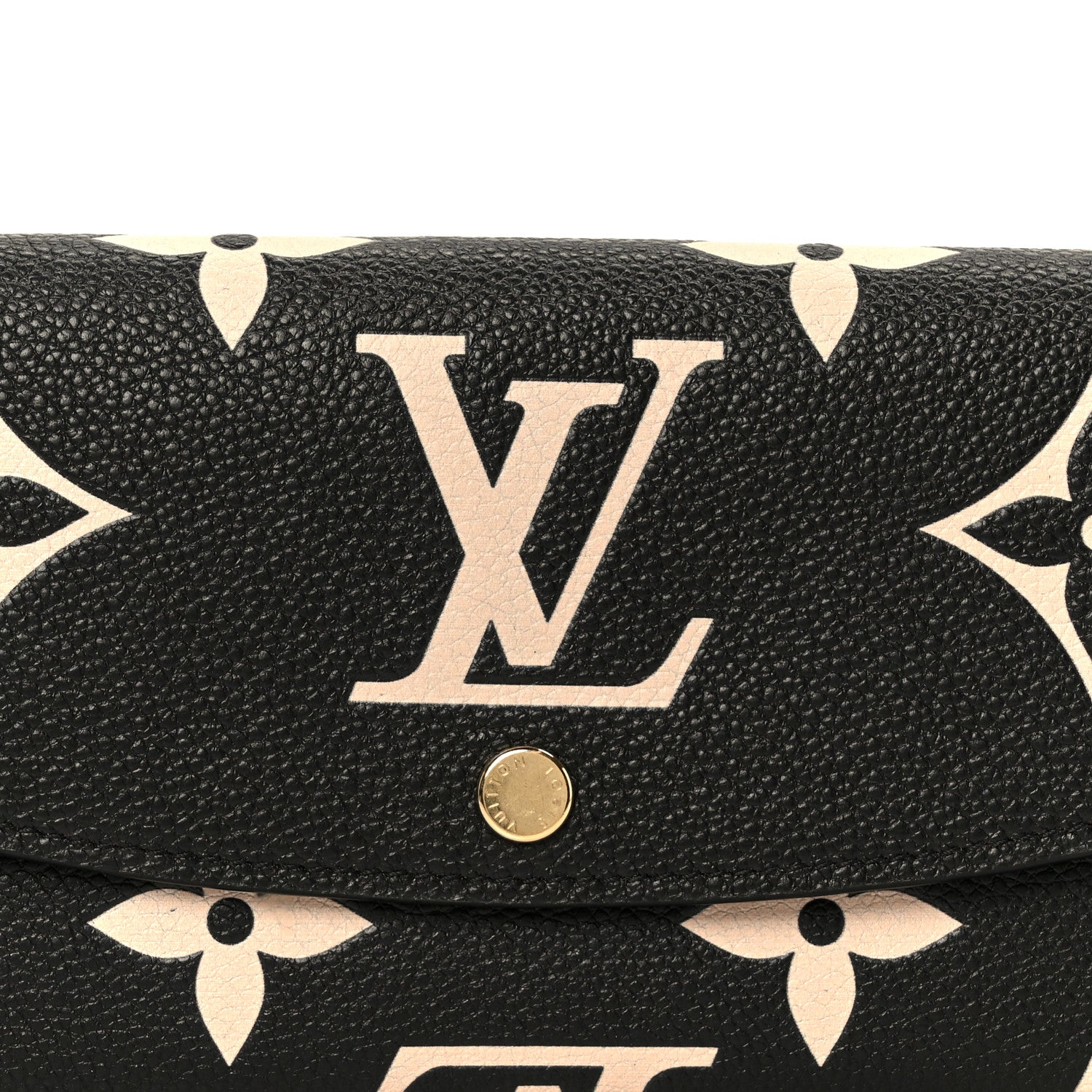 Louis Vuitton Empreinte Monogram Giant Emilie Wallet Black Beige 7 of 8