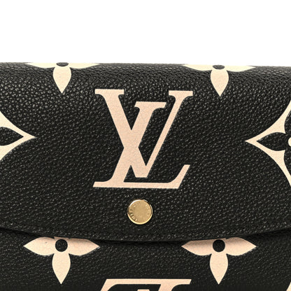 Louis Vuitton Empreinte Monogram Giant Emilie Wallet Black Beige 7 of 8