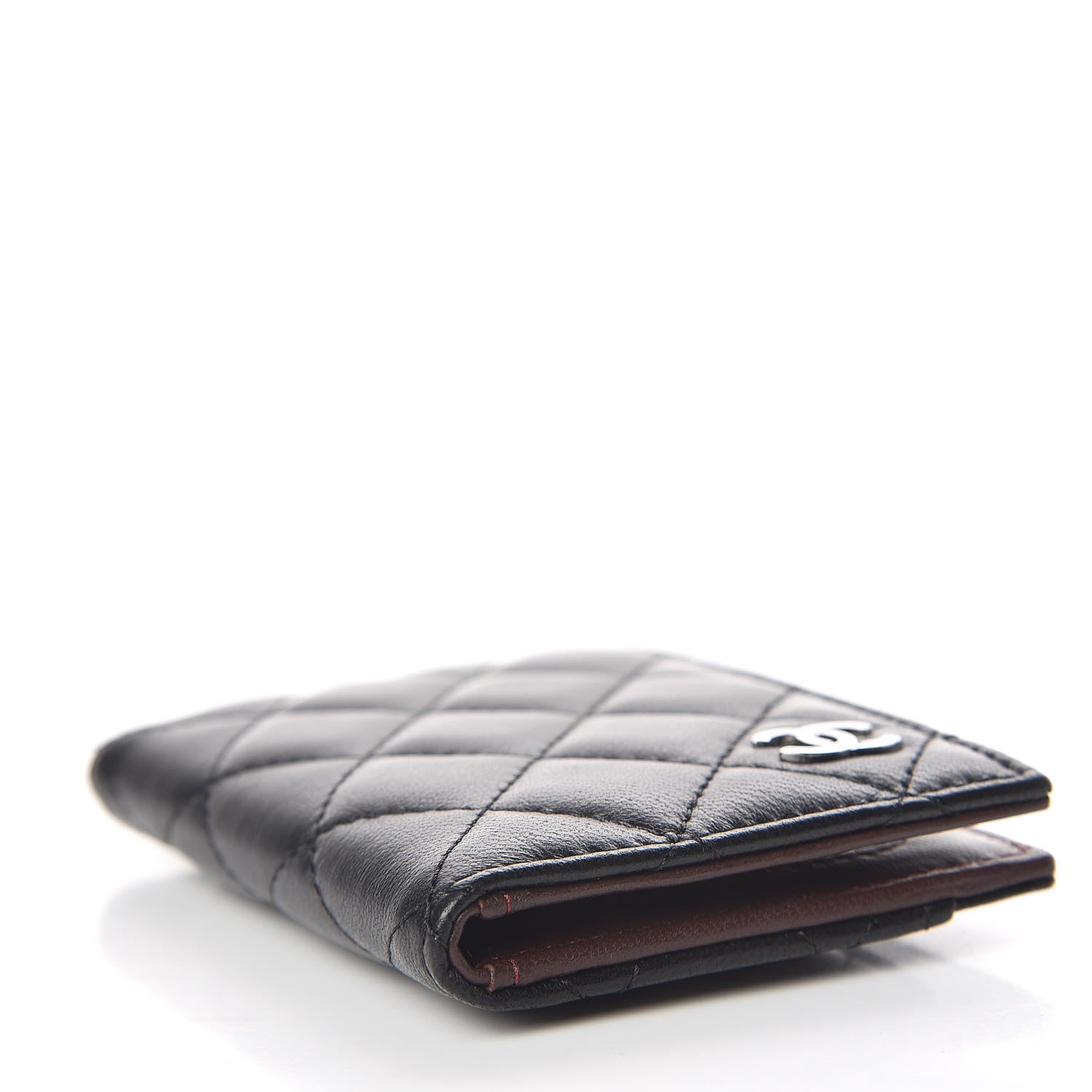 Chanel Lambskin Quilted Card Holder Wallet Black 4 of 8