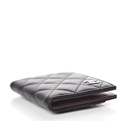 Chanel Lambskin Quilted Card Holder Wallet Black 4 of 8