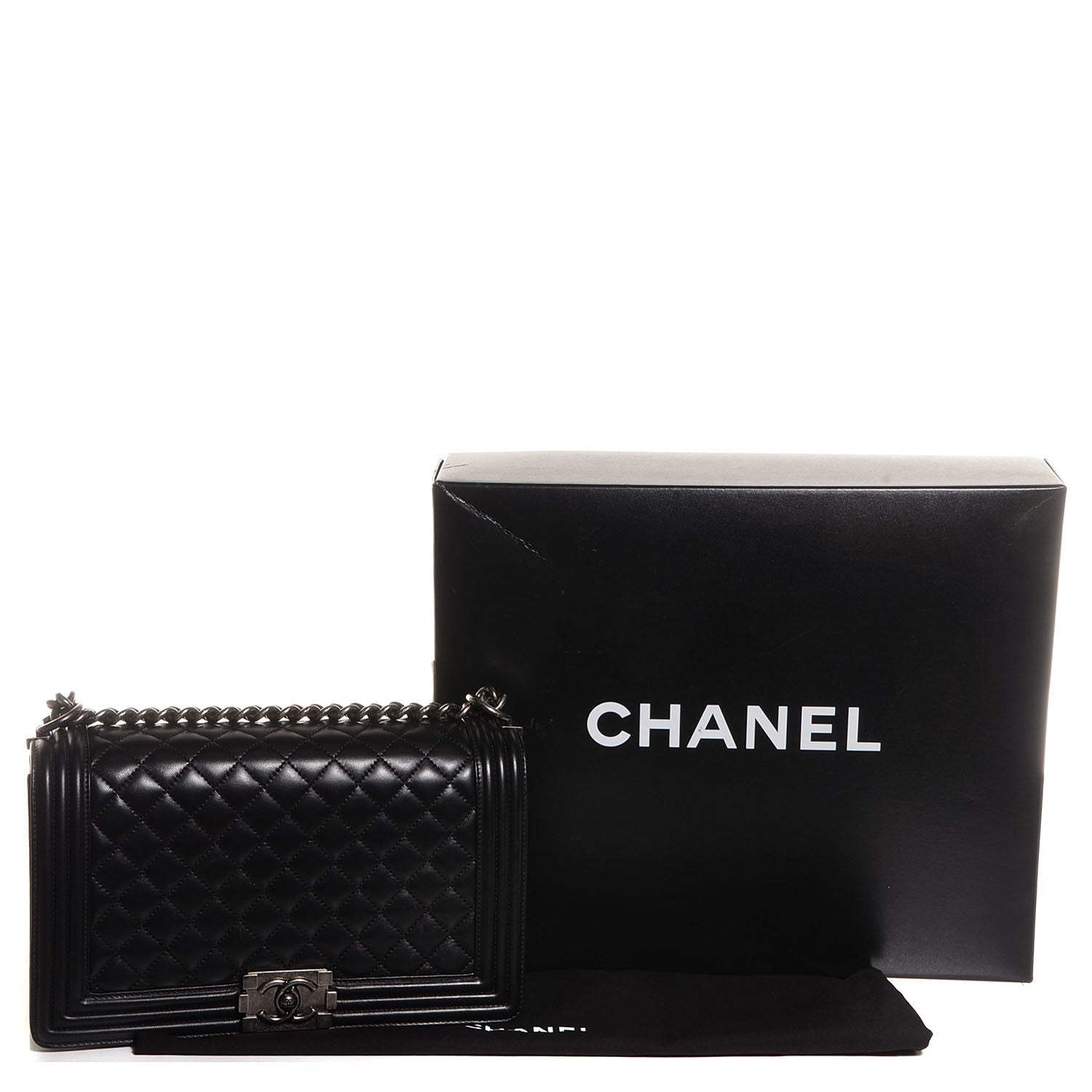 Chanel Lambskin Quilted New Medium Boy Flap Black 5 of 9