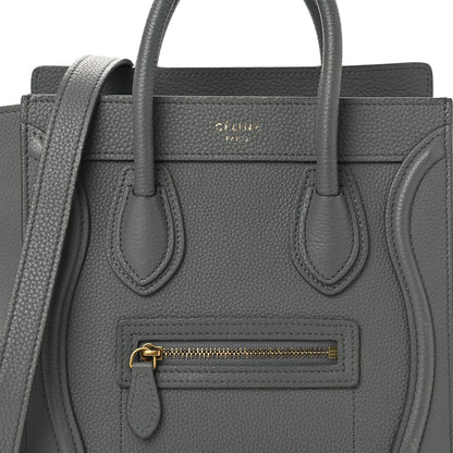 Celine Baby Drummed Calfskin Nano Luggage Kohl 8 of 10