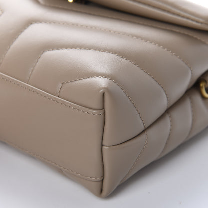 Saint Laurent Calfskin Y Quilted Monogram Toy Loulou Crossbody Bag Dark Beige 8 of 12