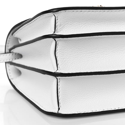 Versace Grained Calfskin La Medusa Shoulder Bag White 7 of 8