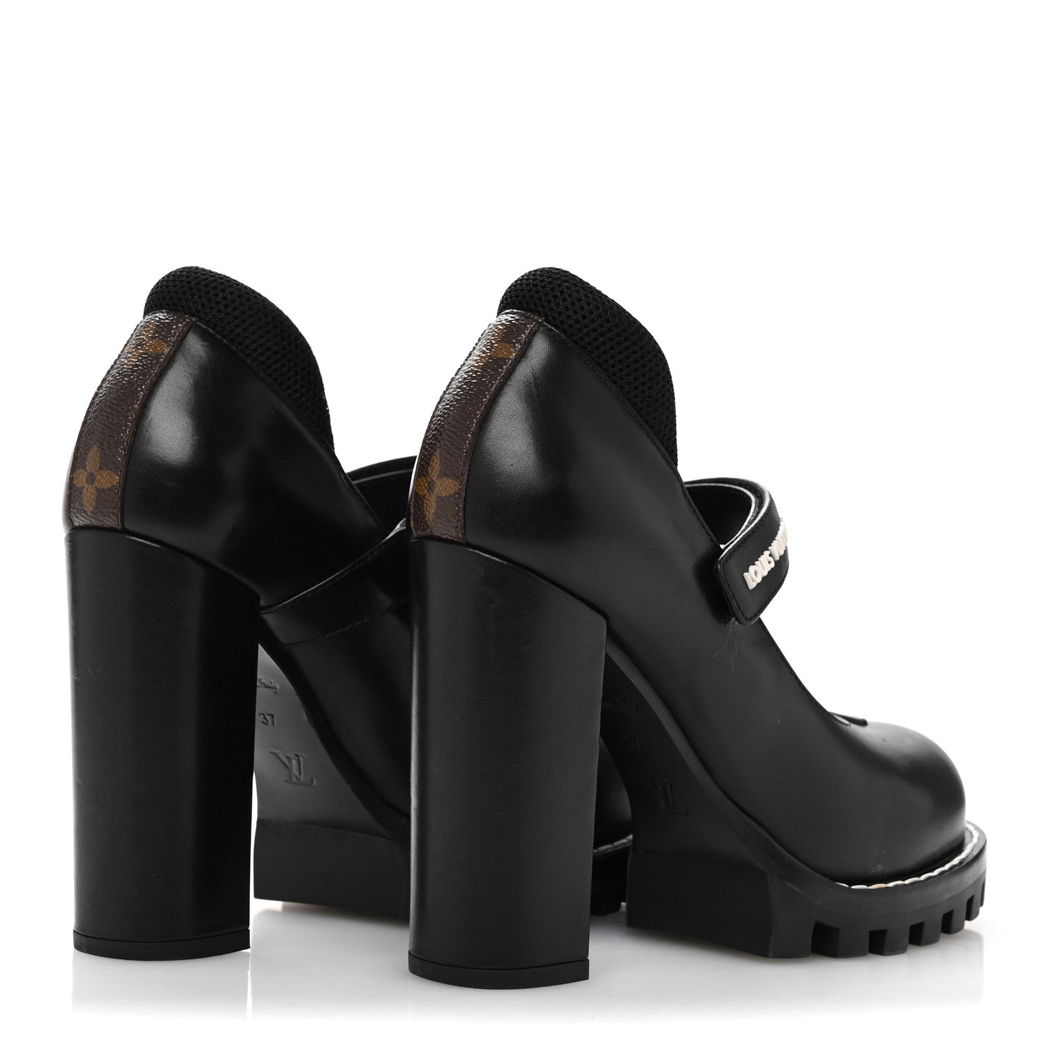 Louis Vuitton Calfskin Star Trail Ankle Pumps 37 Black 5 of 10