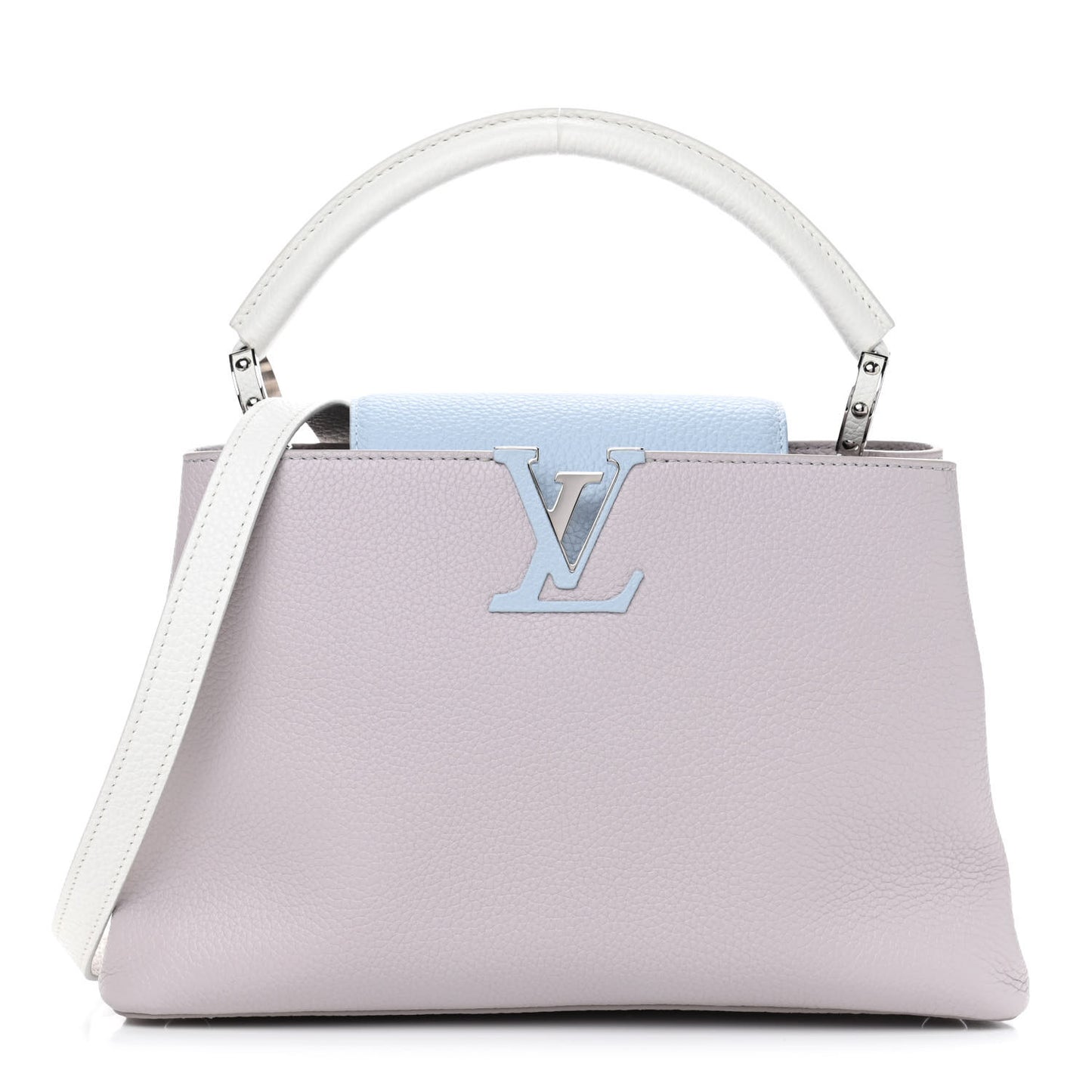 Taurillon Capucines PM Brume Olympe Blue White