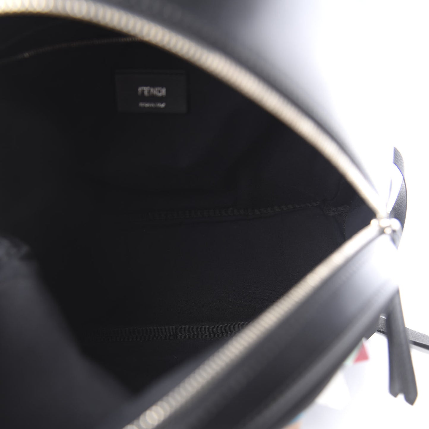 Vitello Nylon Studded Backpack Black