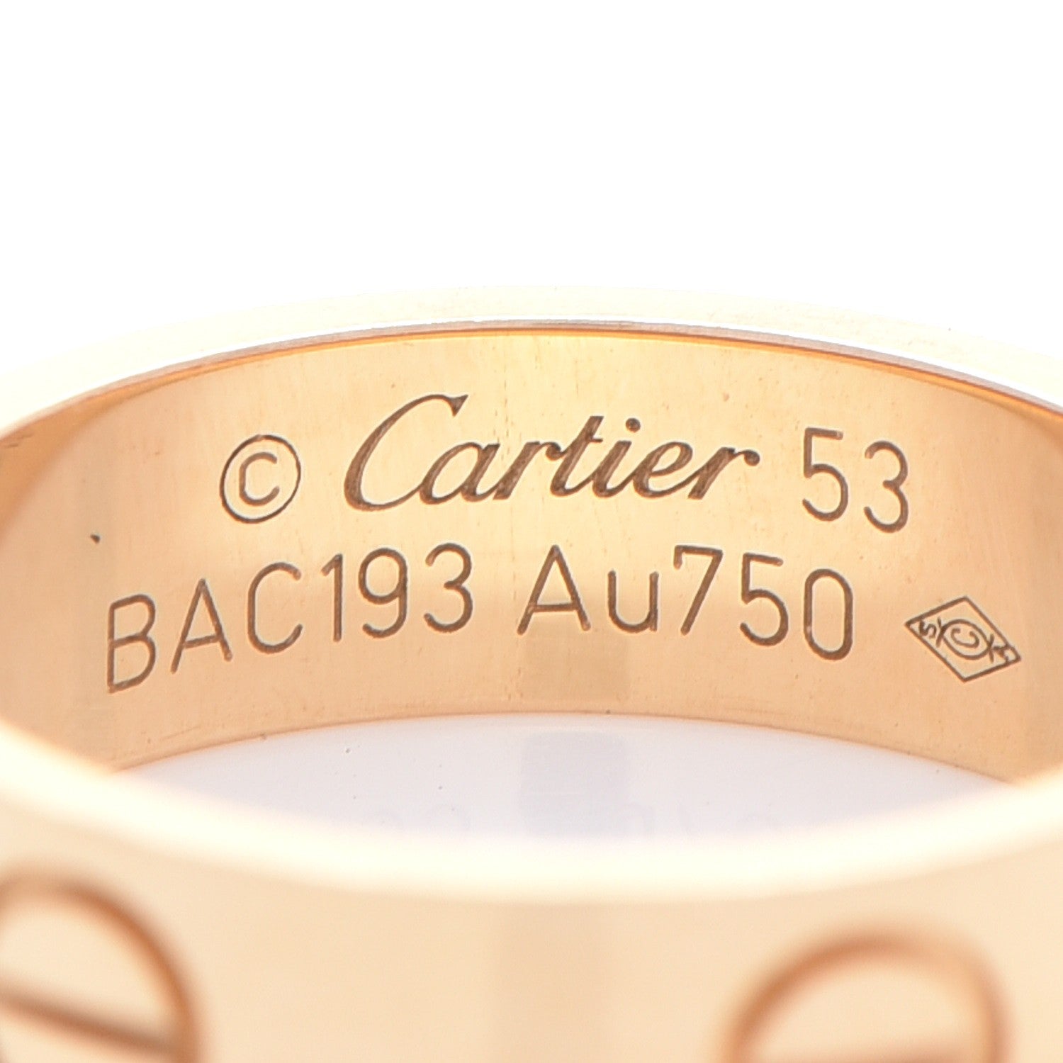Cartier 18K Yellow Gold 5.5mm LOVE Ring 53 6.5 4 of 5