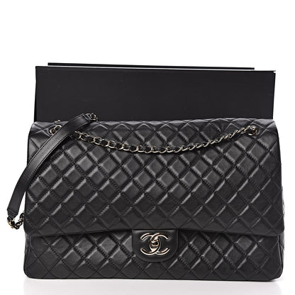 Chanel Calfskin Quilted XXL Travel Flap Bag Black 11 of 11