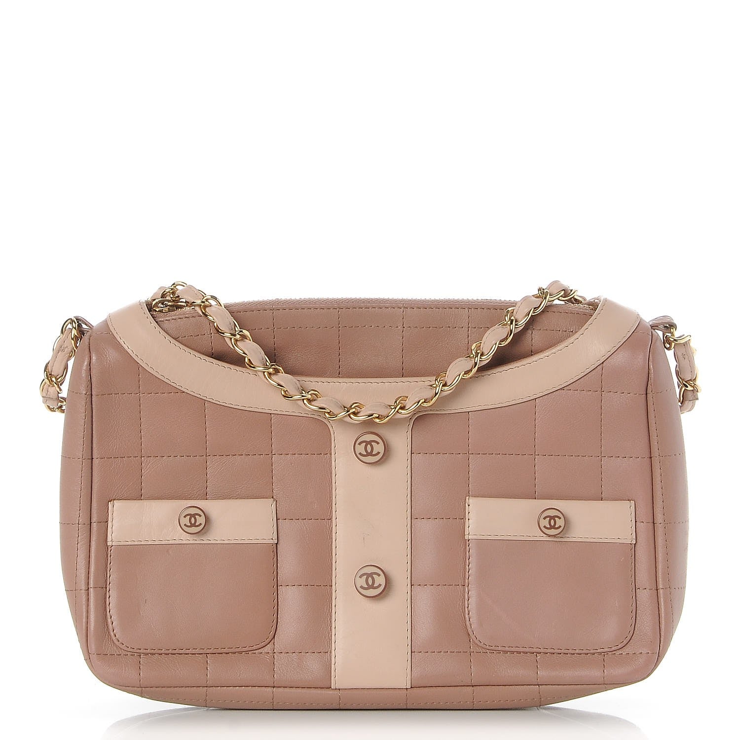 Chanel Calfskin Quilted Small Girl Shoulder Bag Beige 1 of 7