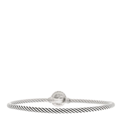David Yurman Sterling Silver Pearl 3mm Chatelaine Bracelet 2 of 3