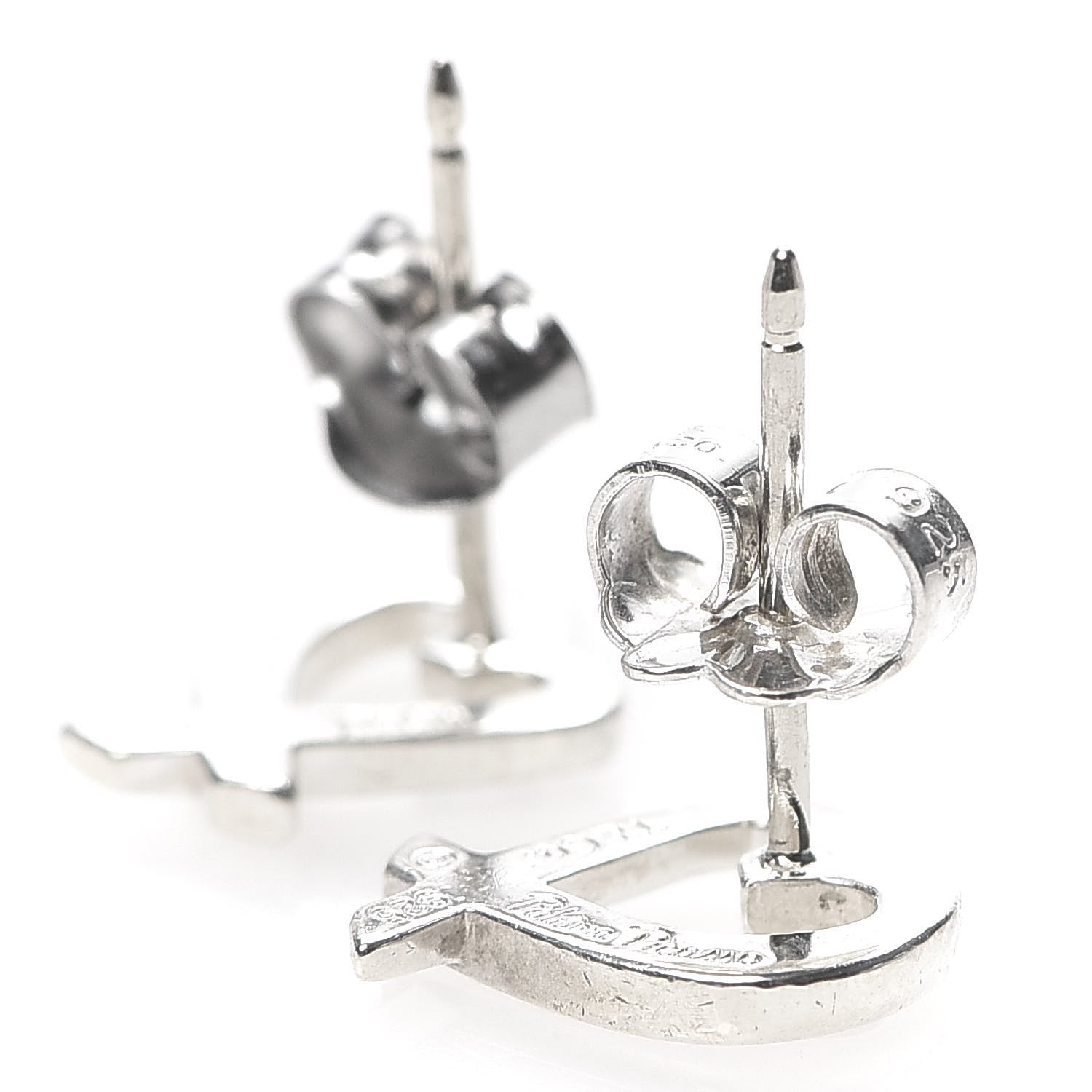 Tiffany Sterling Silver Mini Paloma Picasso Loving Heart Earrings 3 of 4