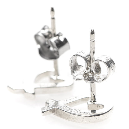 Tiffany Sterling Silver Mini Paloma Picasso Loving Heart Earrings 3 of 4