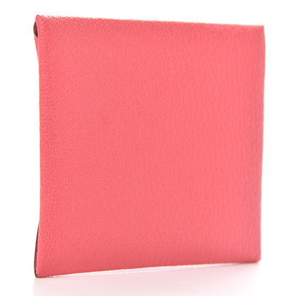 Hermes Chevre Mysore Bastia Coin Purse Rose Azalee 3 of 7