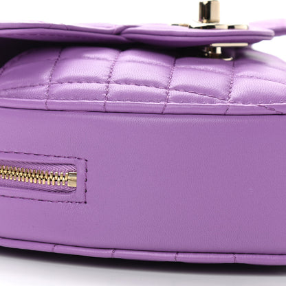 Chanel Lambskin Quilted CC In Love Heart Bag Purple 9 of 11