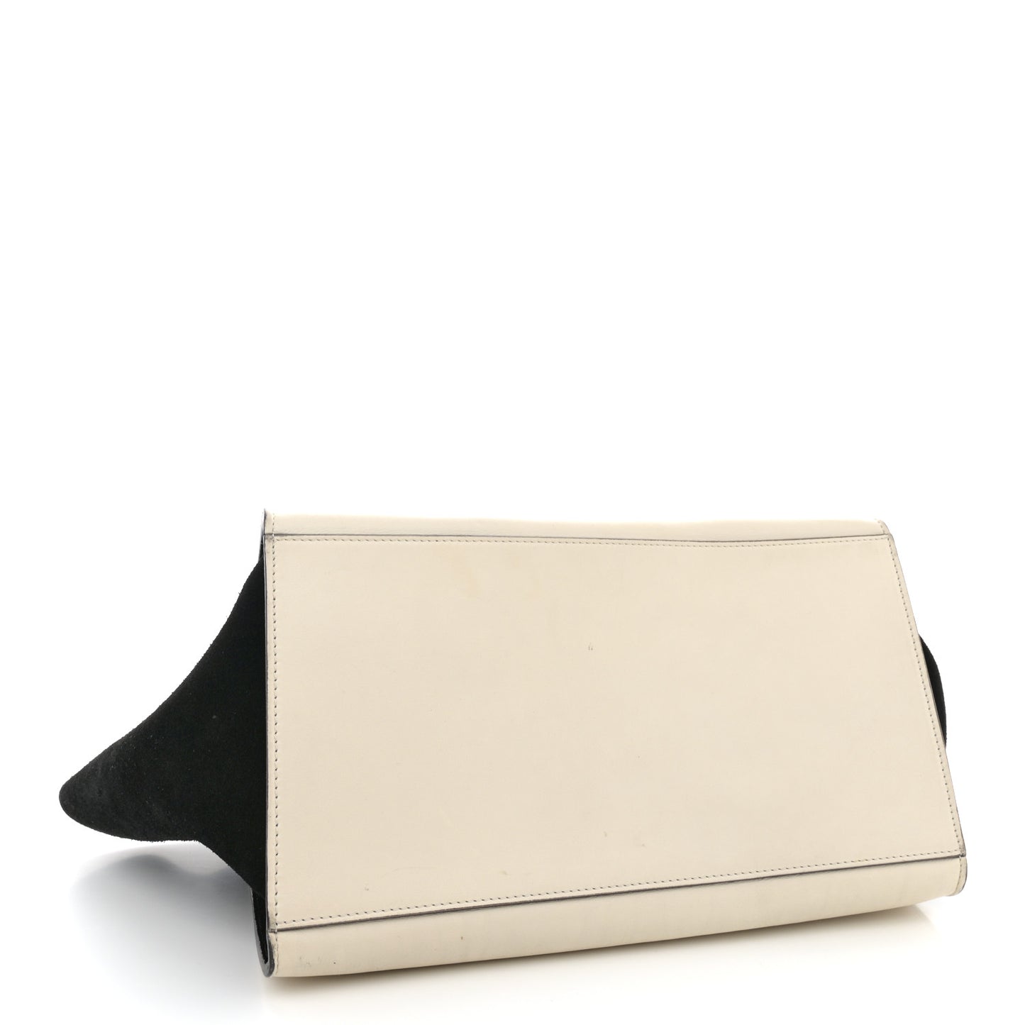 Calfskin Suede Whipsnake Medium Trapeze Black White